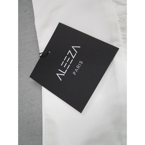 Aleeza Paris Ivory Bubble Skirt XL Cotton Blend Gathered Mini S311 White - Picture 3 of 10